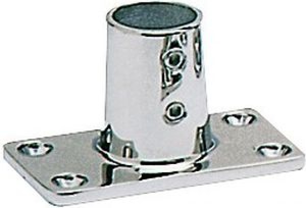 Relingstützenhalter, rechteckig AISI316 90° 22 mm