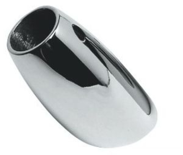 Relingstützenhalter, stumpf-oval AISI316 45° 25 mm