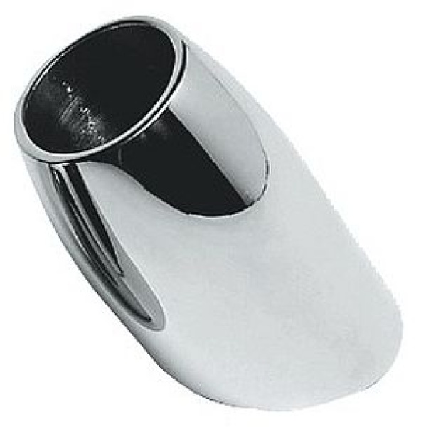 Relingstützenhalter, stumpf-oval AISI316 60° 30 mm