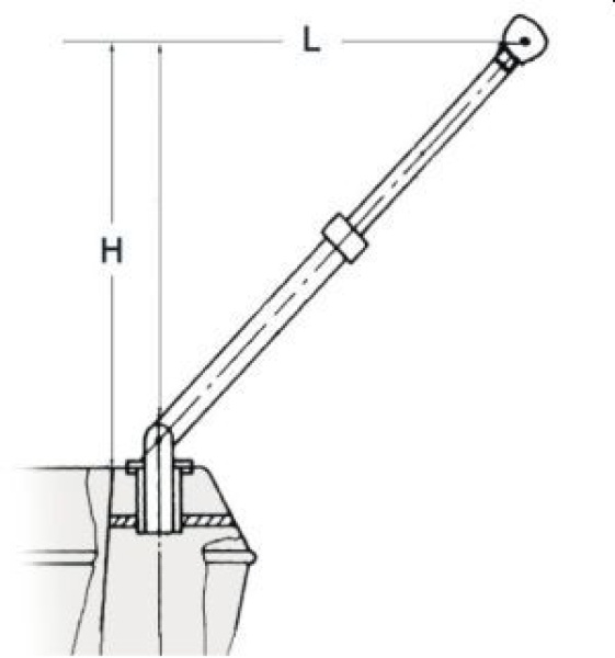 Teleskop-Davit 180 kg paarweise