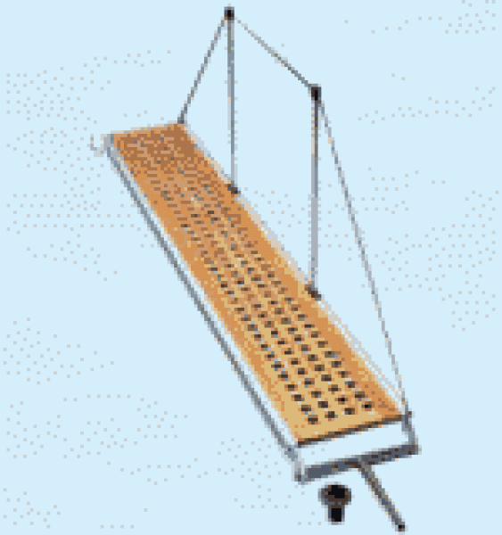 Gangway, unverstellbar Teak-Lauffläche 210 cm