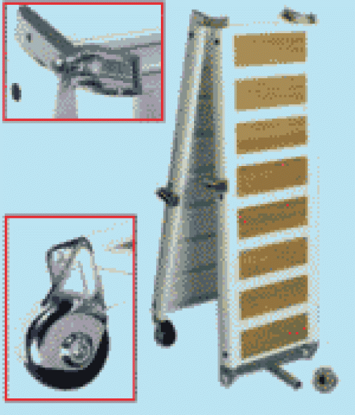 Gangway, klappbar weiße Lackierung 210 cm