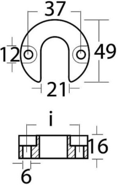 Fußanode aus Magnesium f. Mercruiser/Alpha
