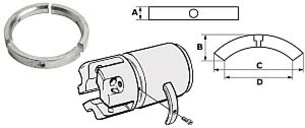 Magnesiumanode-Set f.SailDrive 3-flügelig Schraube