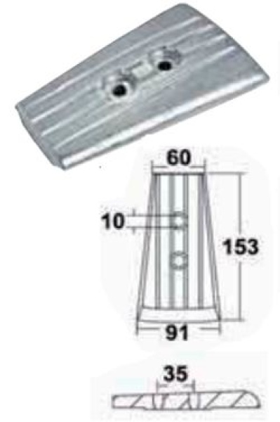 Fußanode aus Zink Volvo SX/DPS