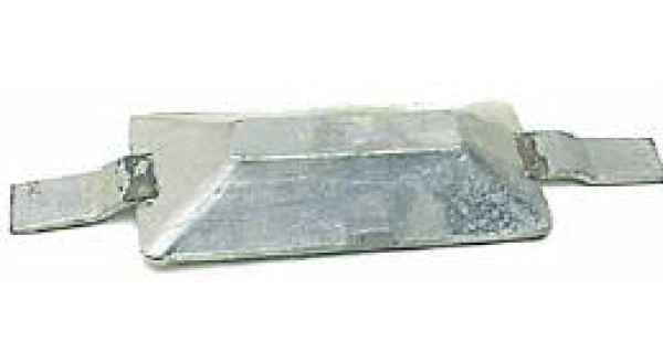 Anode, rechteckig m.Einsatz145x62x28 mm