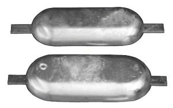 Magnesiumanode z. Festschweißen 320 x 147mm 2,5 kg