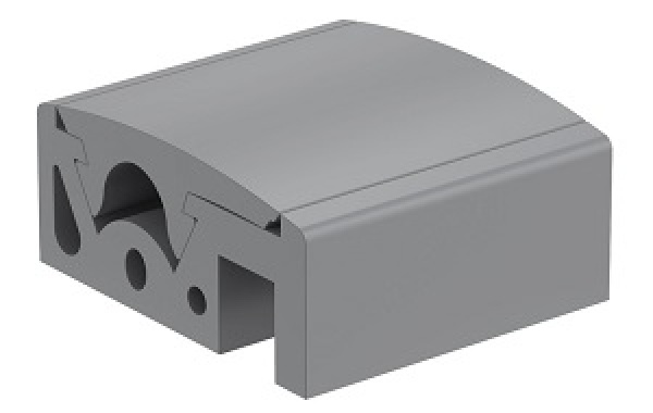 QBE 65 Endstück grau RAL 7047