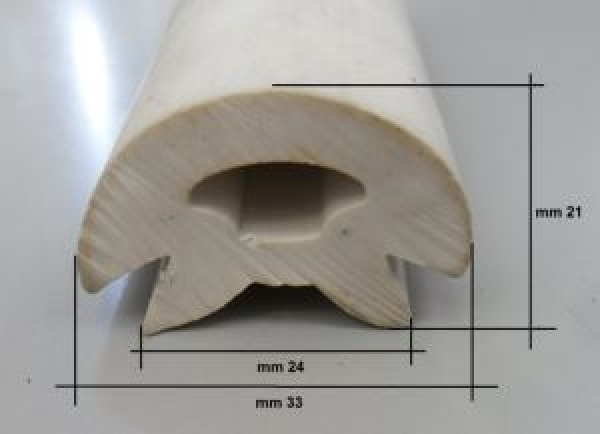 Erhöhtes PVC-Keder, schwarz