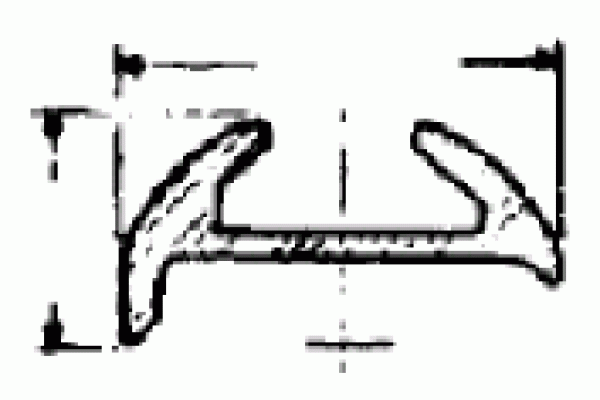 Profilleiste aus eloxiertem Aluminium 25x7+15 mm Stange
