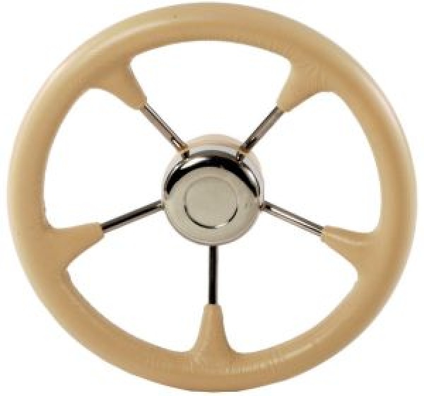 Steuerrad Polyurethan, weich m.Konus creme 350mm