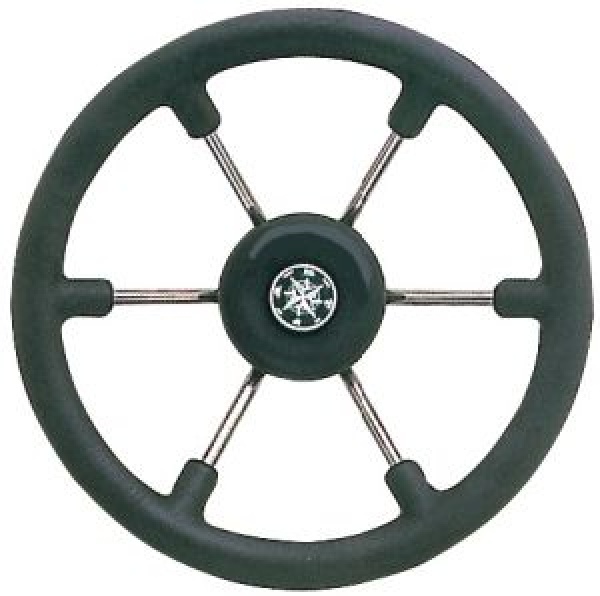 VA-Stahl Ruder, schwarz 340 mm