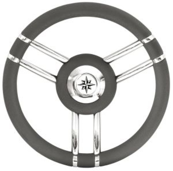 Apollo Steuerrad VA-Stahl+Polyurethan Ø350mm grau