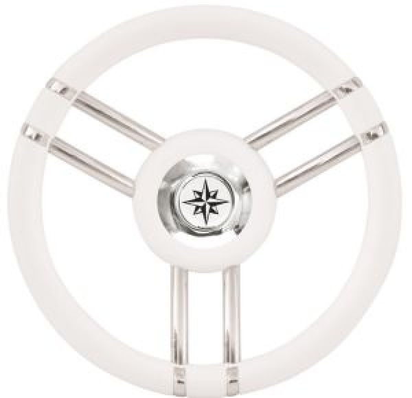 Apollo Steuerrad VA-Stahl+Polyurethan Ø350mm weiß