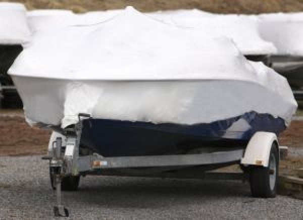 Schrumpfbare Bootsabdeckung, mehrfachgefaltet 8 m