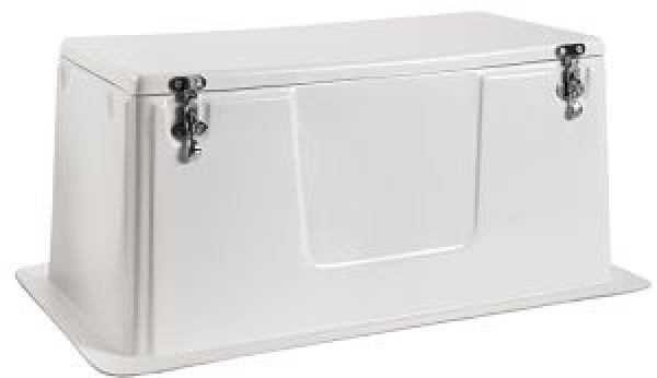Behälter-Deckung aus GFK, weiß 90x40x37H cm