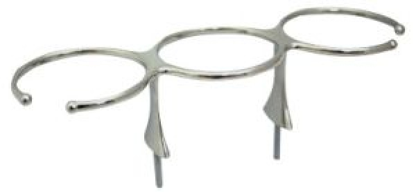 Glas-Halter dreifach AISI 316 m. Stiftschrauben
