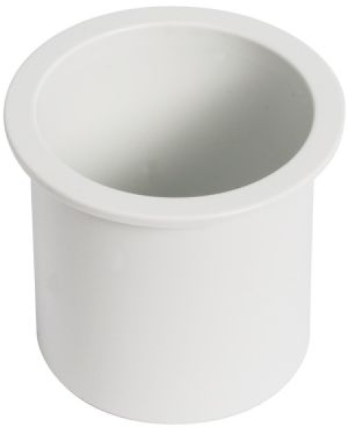 Einbauglashalter aus ABS, weiß