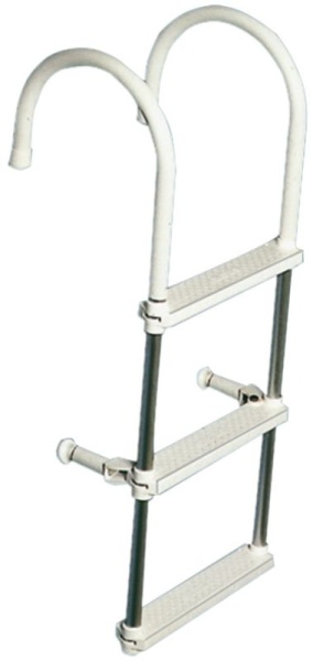 Badeleiter aus Anticorodal-Rohr, 5-stufig Ø 250 mm