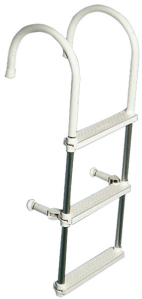 Badeleiter aus Anticorodal-Rohr, 3-stufig Ø 175 mm