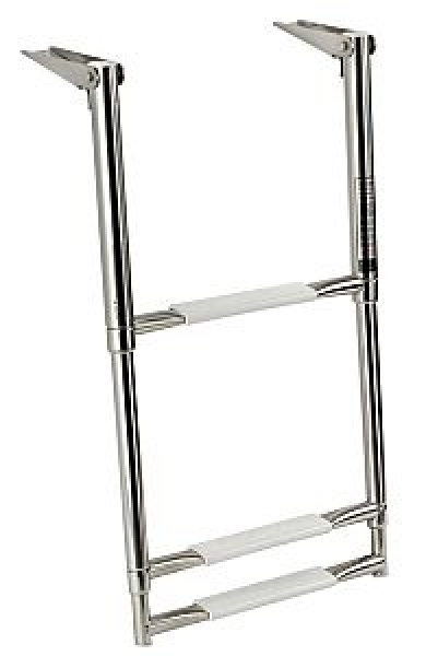 Teleskopbadeleiter, breit AISI316 3-stufig
