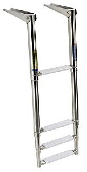 Teleskopbadeleiter, standard AISI316 4-stufig