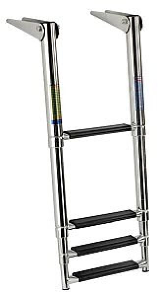 Teleskopbadeleiter standard AISI316 4stufig schwar