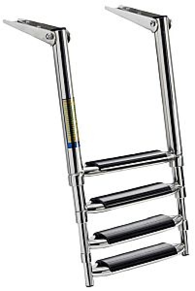 Teleskopbadeleiter large AISI316 4-stufig schwarz