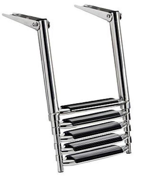 Teleskopbadeleiter large AISI316 5-stufig schwarz