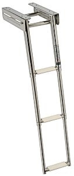 Teleskopleiter, klappbar schmal AISI316 3-stufig