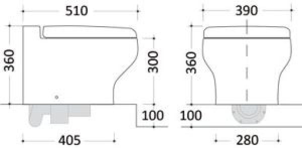 TECMA elektr. Toilette Silence Plus 2G Short 12 V