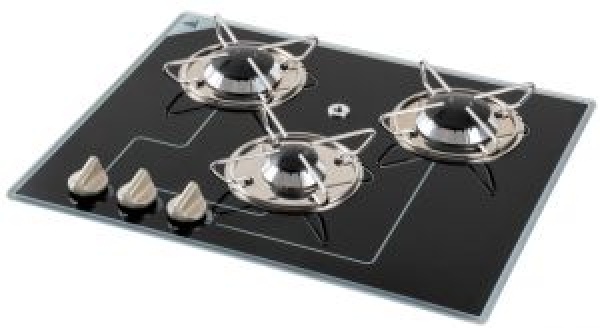 Gaskochfeld aus Kristallglas N.3 Flammen 505x410mm