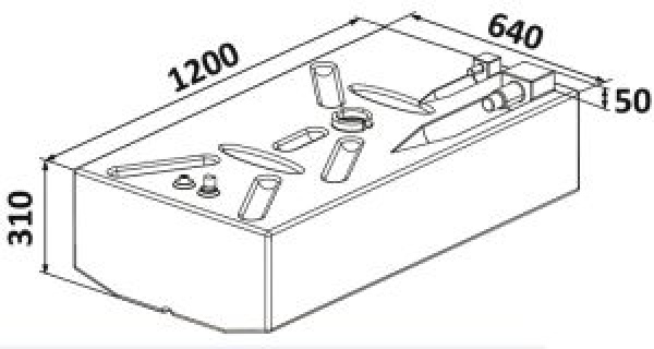 Treibstofftank Polyethylen198l