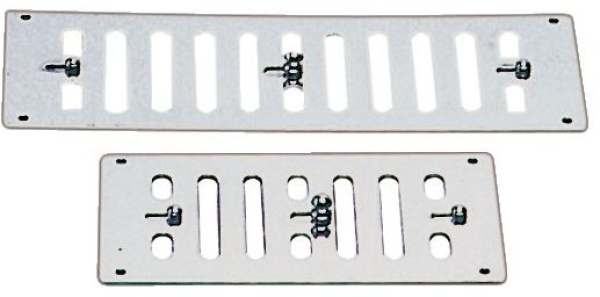 Lüftungsgitter VA-Stahl, poliert 229x76mm +Fliegen
