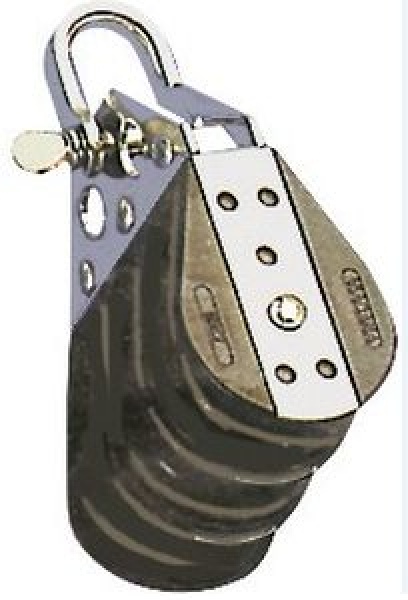 Dreifachblock auf Kugellagern m.Wirbel 12x57mm