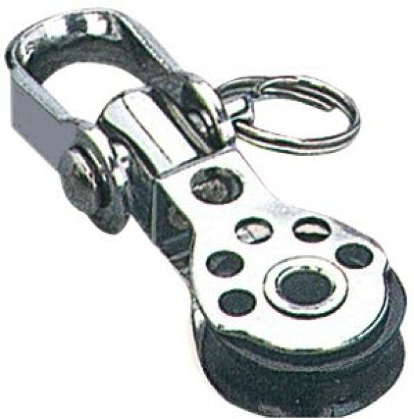 VA-Stahl Mikro-Einfachblock m.Wirbelschäkel 17x5
