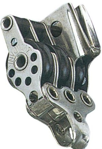 VA-Stahl Dreifachblock m.Bügel u. Klemme 17x5