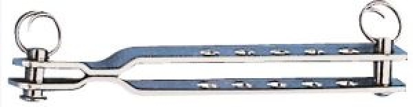 VA-Stahl Wantenhänger, doppelt 120x6 mm