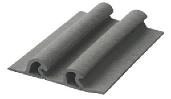 Schutzprofil, doppelt 115x21,4 hellgrau RAL 7035