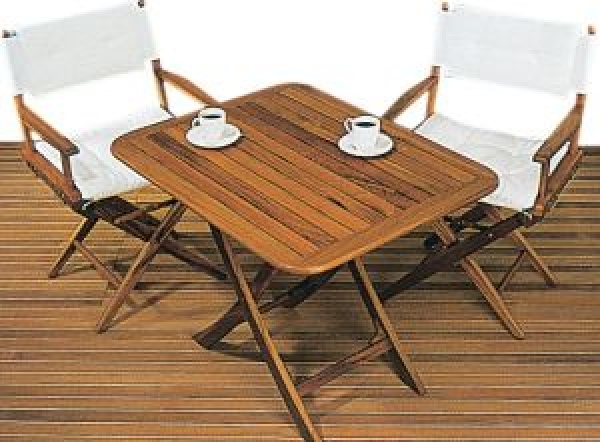 Teakholztisch, klappbar 90x70 cm
