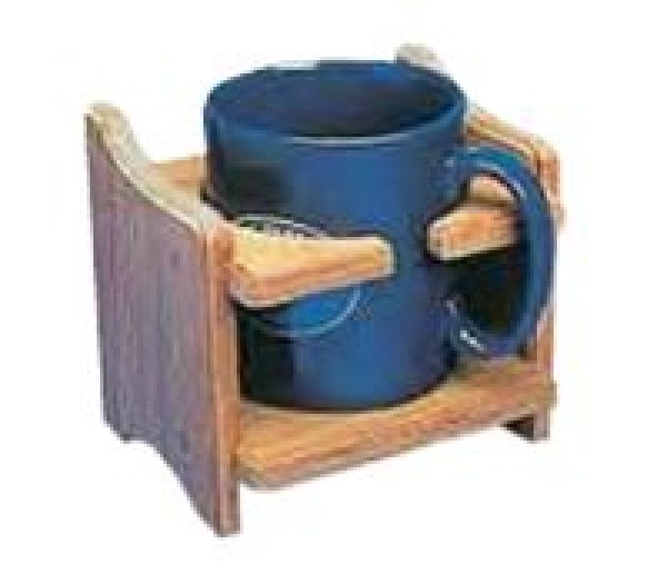 Tasse- o. Dosenhalter aus Teakholz 125x115x100 mm