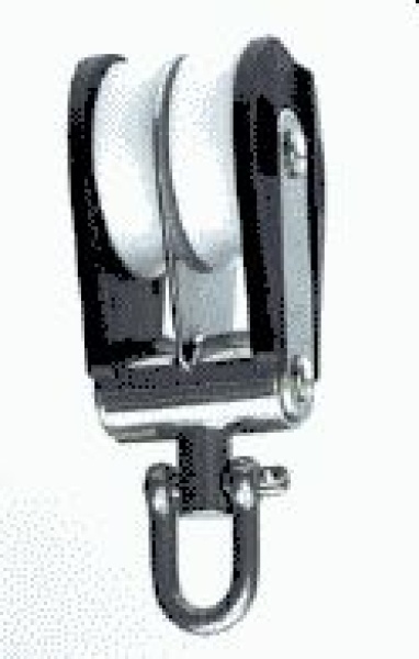 Doppelblock mit Wirbel 22mm
