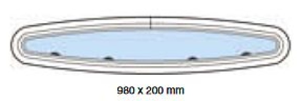 Klappfenster elliptisch 980 x200