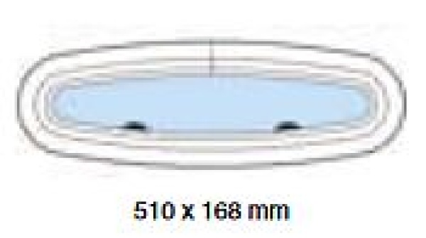 KLAPPFENSTER ELLIPTISCH 510 x 167 MM