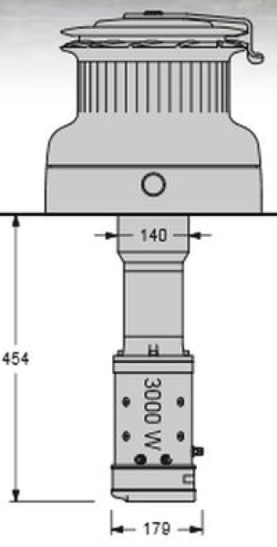 WINSCH W90EL    3000W VERTIKALMOTOR DREIGANG