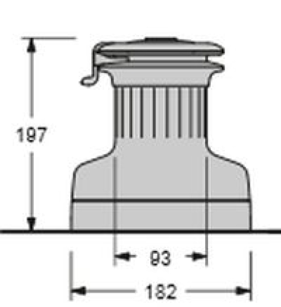 WINSCH XT48 ZWEIGANG ALUMINIUM SCHWARZ ELOXIERT
