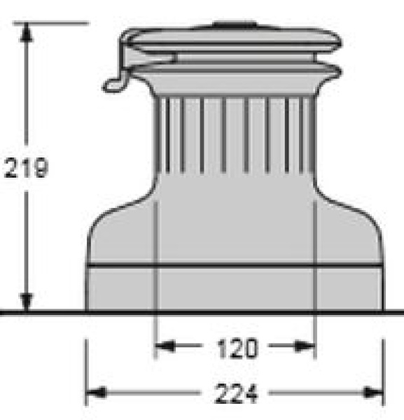 WINSCH XT62 ZWEIGANG ALUMINIUM SCHWARZ ELOXIERT