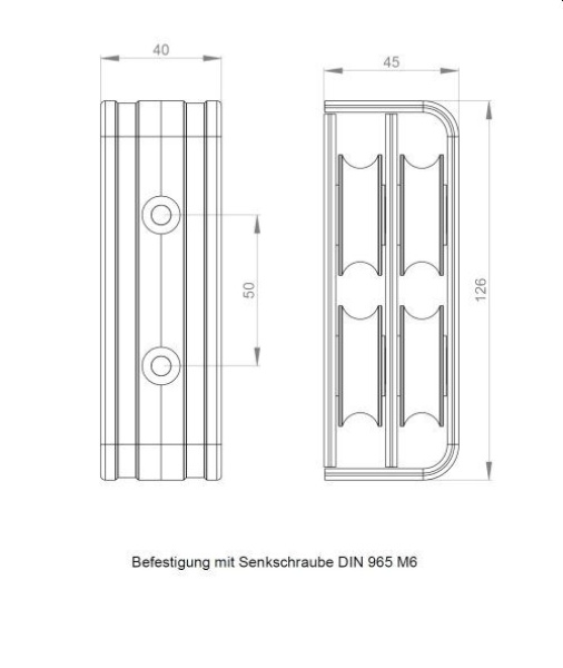 UMLENKBL.2FACH DOPPELT ALU-ROLLE SCHWARZ