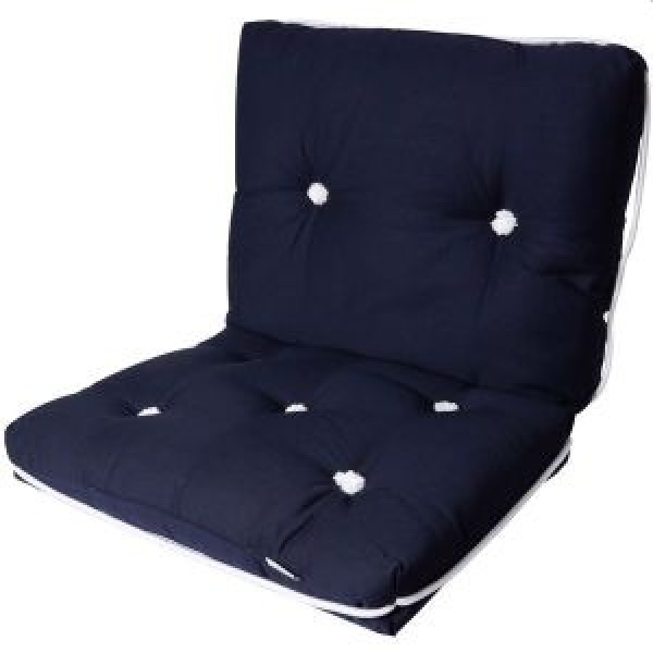 Kapok Doppelkissen 45x37cm / 37x8cm navy