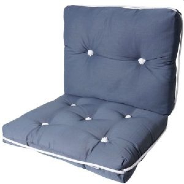 Kapok Doppelkissen 45x37cm / 37x8cm grau
